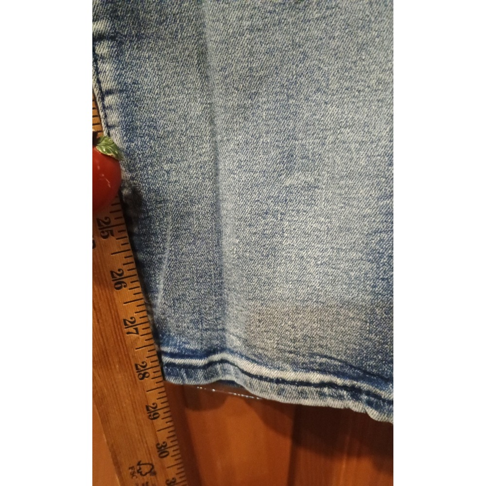 RGSTR Slim Straight Jeans Mens 32 Light Blue Good Stretch Whiskered Casual - Picture 4 of 7